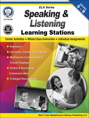 cover image of Speaking and Listening Learning Stations, Grades 6--8
